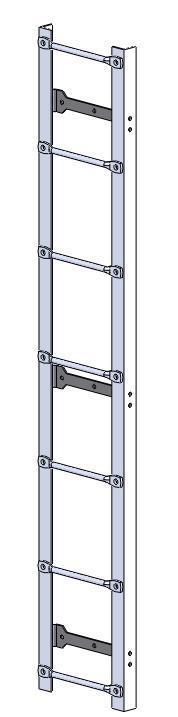Do not use an pneumatic rivet tool (air hammer) to set rivets. Side Ladder Assy.: 2/car Ladder Upright LH End Ladder Assy.