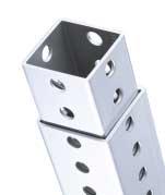 ENGINEERED FOR SUCCESS POSTS WITH PREPUNCHED HOLES DESCRIPTION Telespar square posts with 7/16" prepunched holes on 1" centers are the standard against which all other signposts are measured.