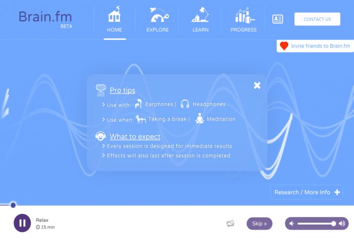 These are a few of our absolute favorite from us to you! Enjoy. Brain.fm Need help focusing? Taylor Swift and Drake not getting it done? Check out Brain.fm. This super hi-tech app emits audio brainwave training to help with anxiety, ADD, and insomnia.