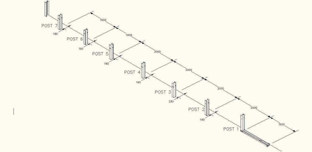 Xtension posts are set out as shown in figure 3 below. Please note.