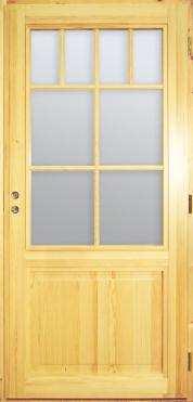 Available as a solid door and with four different glass pane heights.