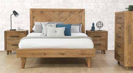Package consists of queen size bed with timber slats; 2x3 drawer