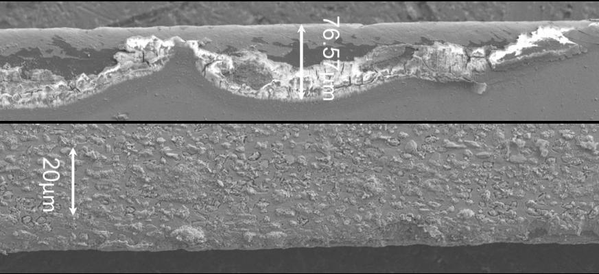 Another look at P1 and P2 of LBC3 P1 Outer edge: Delamination on the