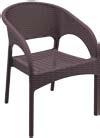Products Verona Chair Stocked In: Anthracite, Chocolate Special Order Colours: White Matching Products: Capri Armchair, All Resin