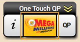 3. Press the up arrow to close the one touch options. Mega Millions Manual Play Press the game logo to bring up the manual play screen.