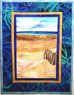 Landscapes can be matted and framed OR finished as a miniature quilt by adding borders and quilting.
