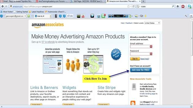 Signing Up For Your Amazon Associates Account Now you have the basics of a site we can now apply to Amazon for an Amazon