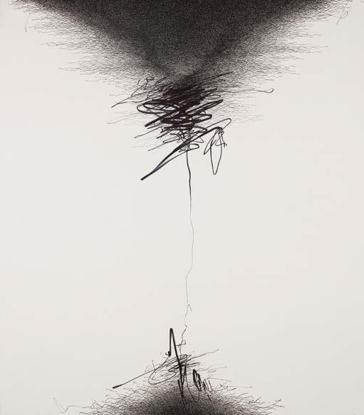 Untitled 无题 (2013) Pen on canvas 布面钢笔