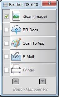 Scanning Applications and Settings To launch Button Manager V2 from the Windows Start button a Click Start > All Programs > Brother DS-620 (DS-720D) Scanner > Button