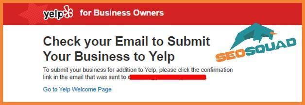 Add your business information and click