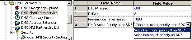 1 DMO Emergency Options Emergency Alarm parameter indicates whether the emergency alarm feature is enabled or disabled in DMO.