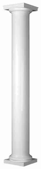 Columns Poly-Classic Round Non-Tapered Columns Cap & Base Plain Round 7 2097 8" x 8' 7 2106 8" x 10'