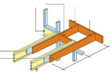 FIGURE 14 Packing required for adjacent outrigger only Outrigger fixed to joist as per detail f11 or f12 Blocking Joist backspan not less than 2 times the cantilever Trimming Joist Outrigging 1.