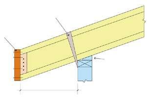 DETAIL R7: Rafter overhang sloping soffit with bevelled plate supports DETAIL R13: Rafter tie-down using looped steel strap hyjoist rafters Fascia For tie down refer to designit output for