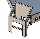 4 On the design bar, click Finish Sketch. The shape that was sketched is now removed from the extruded roof.