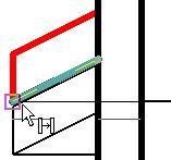 21 On the Sketch design bar, click Finish Roof. 22 Extend the wall to the roof: Open a 3D view. Click the southwest wall. On the options bar, click Top/Base Attach. Click the roof to attach to.