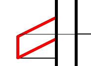 Use the Lines tool to draw the lines shown at right. Within the properties of the roof, verify that the type is set to Generic 125 mm and the slope is set to 25.