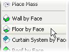 31 On the Massing design bar, click Floor by Face. This tool places floor objects at the locations of the floor faces.