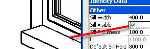 window. 7 In the Family Types Properties dialog box, click the H Parameter row.