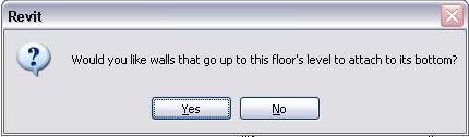 When you are creating floors, you may also see a similar dialog box. This dialog box appears if you have drawn walls that extend their tops to the level you are drawing your floor on.