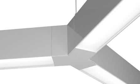BSS610 GENERAL INFORMATION - FIXTURE HOUSING 2 wide multi-axis direct LED luminaire system Project: Type: FEATURES Create an endless variety of multi-directional fixture runs and geometric shapes