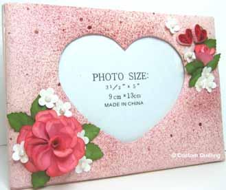 Page 5 Rose Heart Frame This month s kit has the cutest heart frame that begs to be embellished.