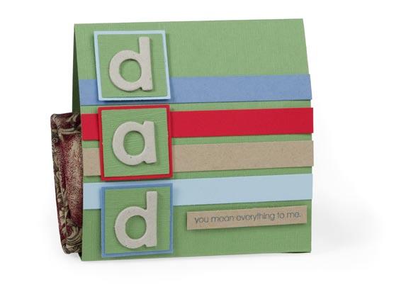 FATHER S DAY TIE HOLDER Always stamp set Bashful Blue card stock Bordering Blue card stock Kraft card stock Real Red card stock Wild Wasabi textured card stock On Board Lots of Letters Bordering Blue