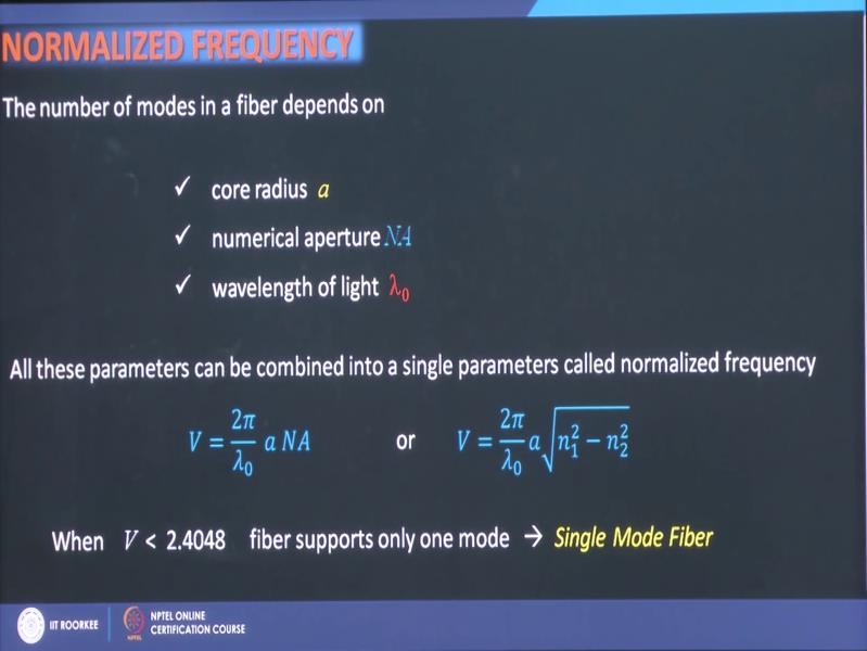 (Refer Slide Time: 21:47) So, when I increase the wavelength, I see the number of modes decrease. How can I integrate all these observations?