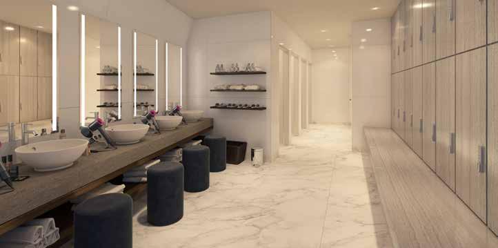 THE LATEST GENERATION OF FACILITIES & PREMIUM QUALITY EQUIPMENT THE PREMIUM SERVICES AND AMENITIES AVAILABLE WILL INCLUDE: Luxurious fully equipped male & female changing rooms with showers and