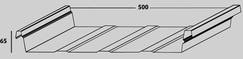 section parameter of the sheet metal roof.
