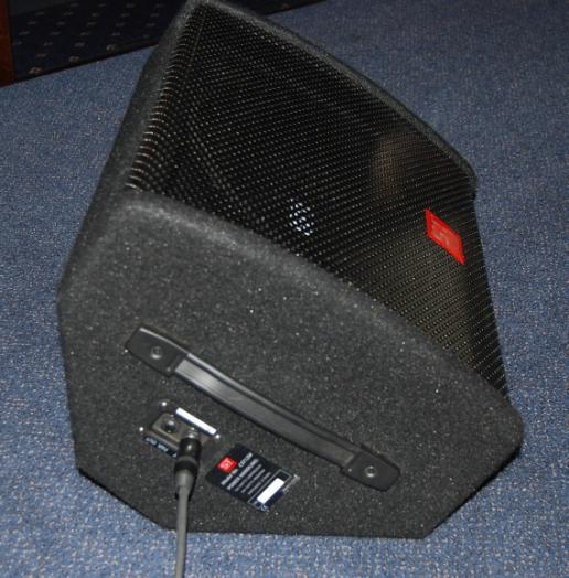 There are four foldback speakers connected into two foldback channels. Foldback speakers should face the back of the playing area.