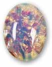 Glass Hand-Worked Opal Cabochons (Czech) # 1684 Round Shown in Fire Opal - Color # 01003 (Please call for size and color availability.