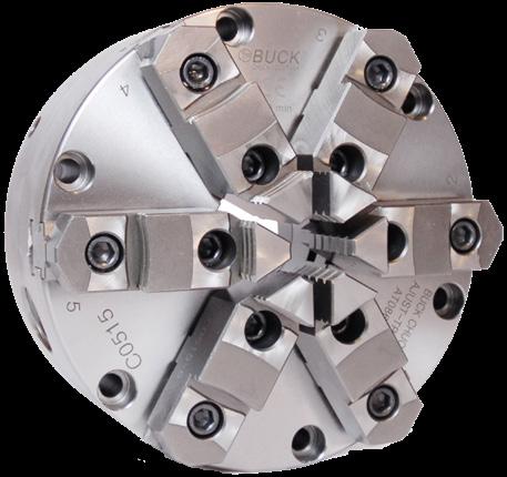 AT Semi-Steel Manual Scroll Chuck Hardened Reversible Top Jaws FEATURES & BENEFITS:.001" repeatability on duplicate parts due to.