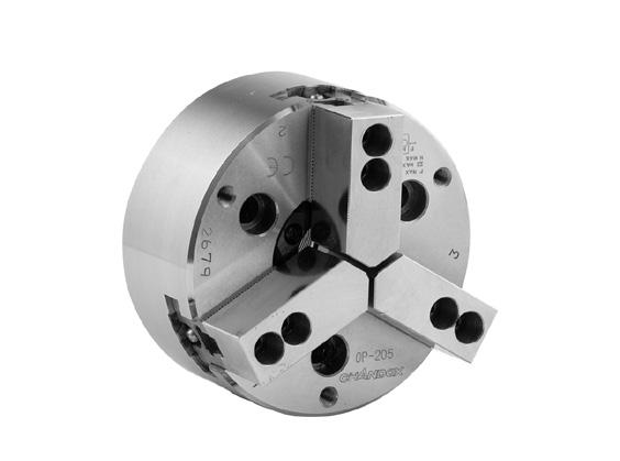 CL High-Speed Closed Center 3-Jaw Power Chuck Wedge Type - Direct OEM Replacement FEATURES AND BENEFITS: High-quality alloy steel body allows for high speeds Sharply increased dynamic gripping force