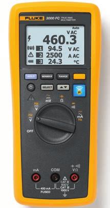 Fluke 3000 FC -rms Wireless Multimeter Reduce the risk of arc flash and stay safe The Fluke 3000 FC -rms Wireless Multimeter and Fluke Connect wireless test tools keep you safe from hazardous