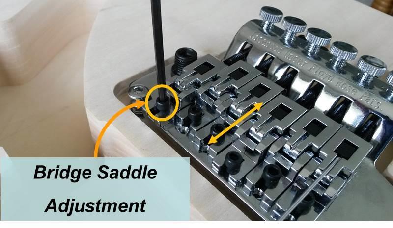 Section 5 Initial Setup Using Table 5.5 as a reference, adjust the height of the pickups by turning the adjustment screws for the bridge, & neck pickups recheck string heights after each adjustment.
