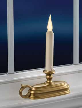 Window Candles Patent pending LED flame design recreates the movement of a real flame Illuminates with a beautiful warm white flame Flexible flame tip Turns on at dusk with light sensor and off after