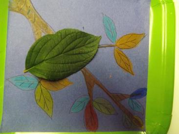 Demonstrate for them how to draw a branch by beginning with the thick part and then getting smaller as they reach the