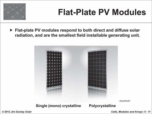 A PV module is the basic building block for PV arrays, and the smallest integrated field-installable unit that produces DC power.