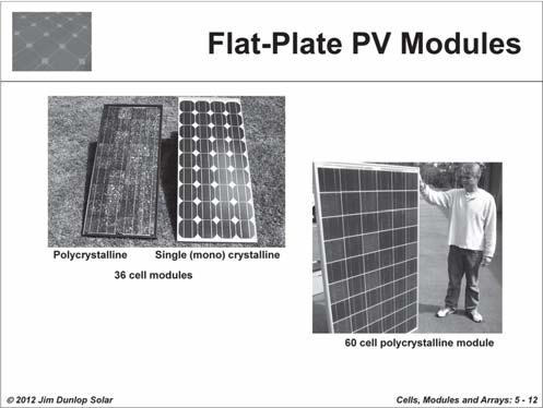 Flat-plate PV modules are not intended for use under concentrated sunlight.