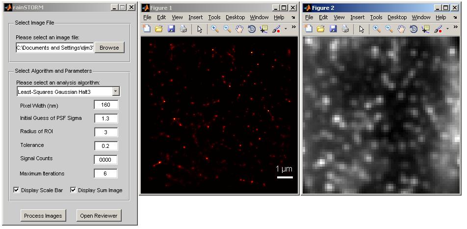 Processing a dataset to create a super-resolution image (10) An initial super-resolution image will be generated once the localisation algorithm has completed.