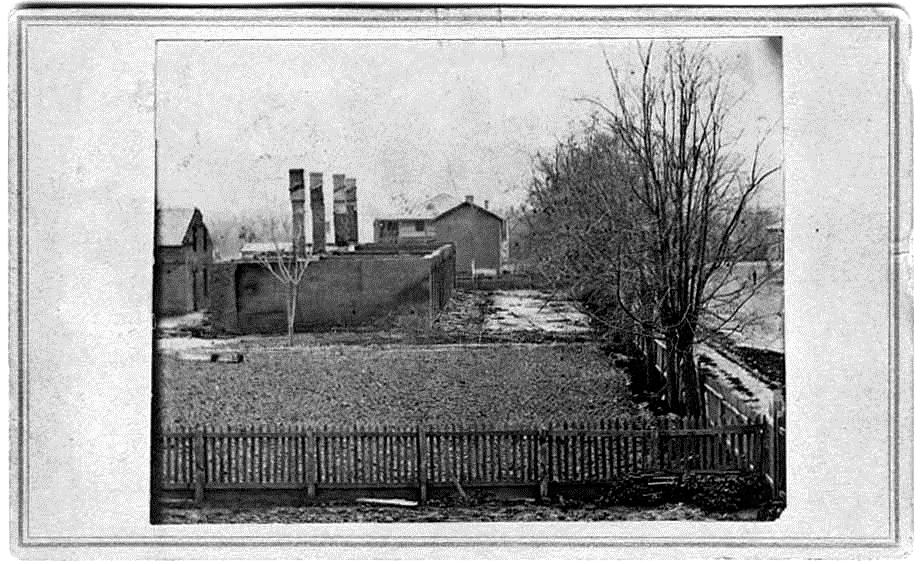 Burnt remains of former Amasa Lyman house, 1865 Back of Lyman house photo This photo of the old Lyman House appears on page 215 of the first edition of George and Helen Beattie s Heritage Of The