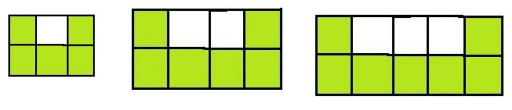 Q9) These diagrams show the first three patterns in a sequence of growing tile patterns. a) Draw the next two diagrams in the sequence.
