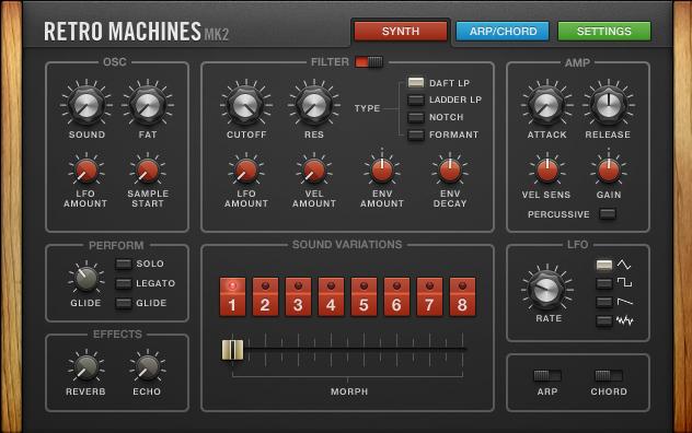 SYNTH Page 2 In this chapter, you'll find a description of the RETRO MACHINES MK2 user interface elements, and how to operate them.