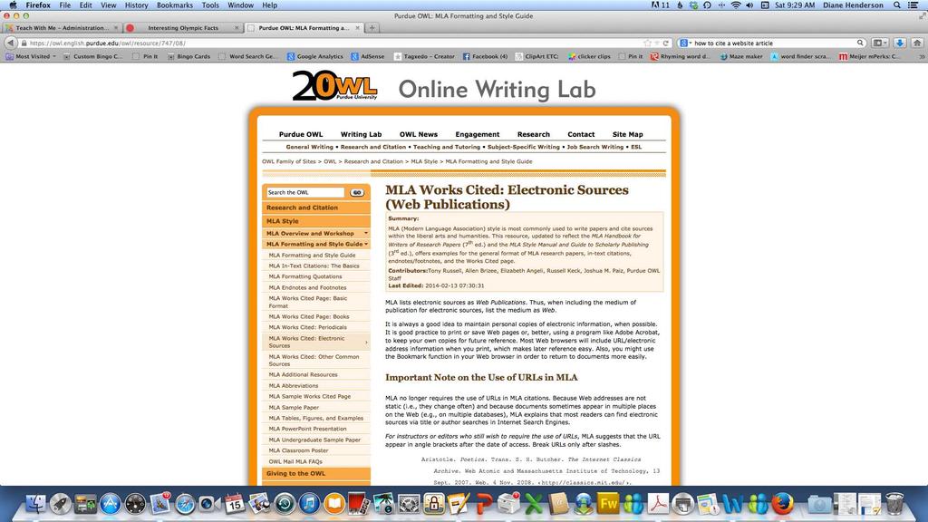 How to cite a website in MLA format. EasyBib is a website that will automatically help you make a citation in correct format. http://www.easybib.