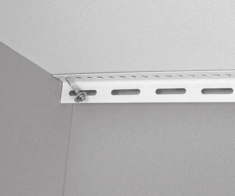 Bracket Installation Options: Option 1: If the ceiling bracket is being placed in the corner of the wall and ceiling, and 2 joists are