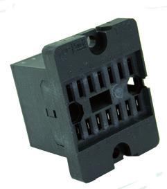 V23BR V29 Screw socket, wall mount, front connection (9 mm terminals) Screw socket, wall mount,