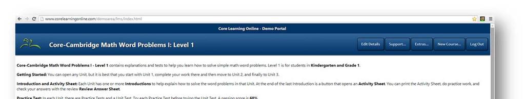 Core-Cambridge Math I Level 1: Product Guide c.