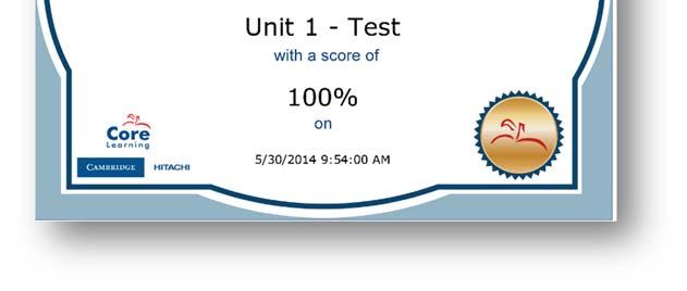 Unit Test: A Unit is successfully completed by passing a Unit Test. The pass rate is 80%.