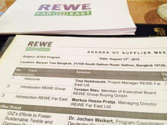 The event started with an introduction to REWE Group and its buying offices REWE Far East